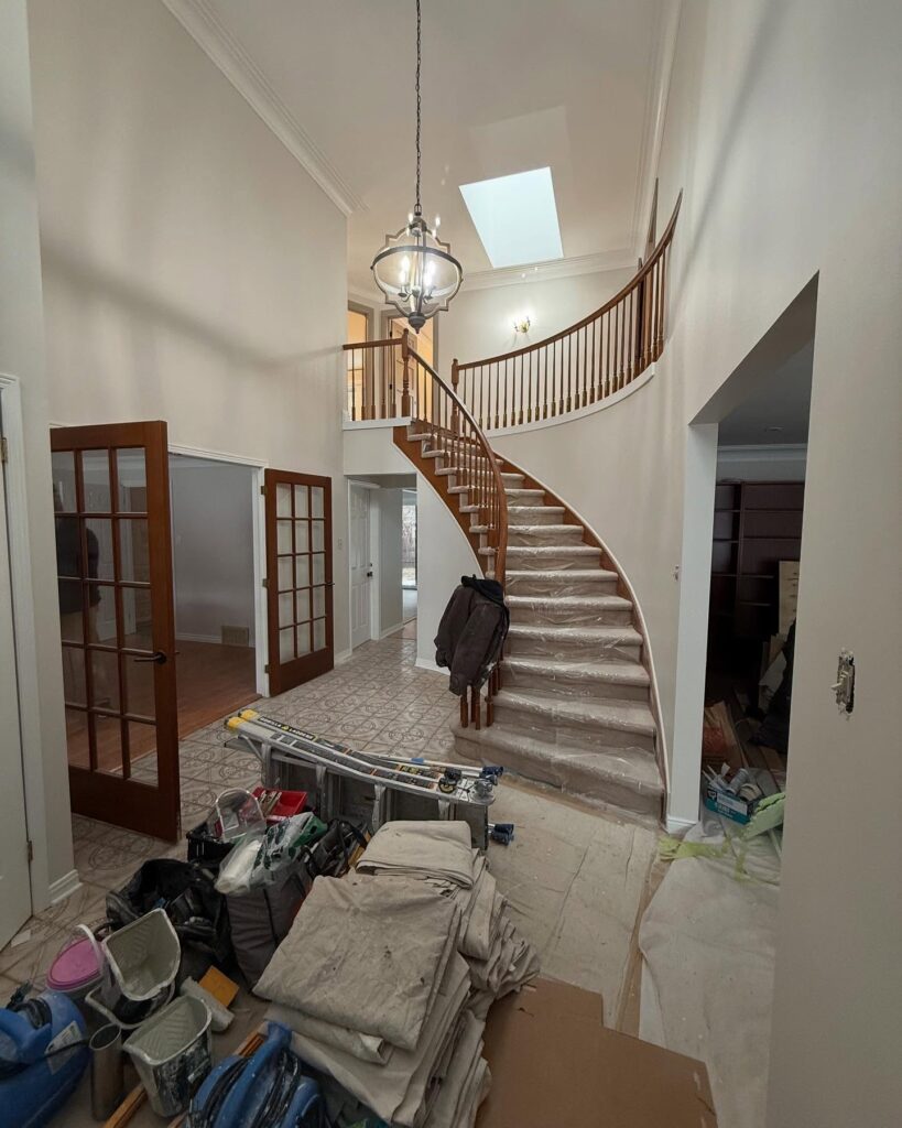 Ottawa interior painters applying fresh paint to modern home walls