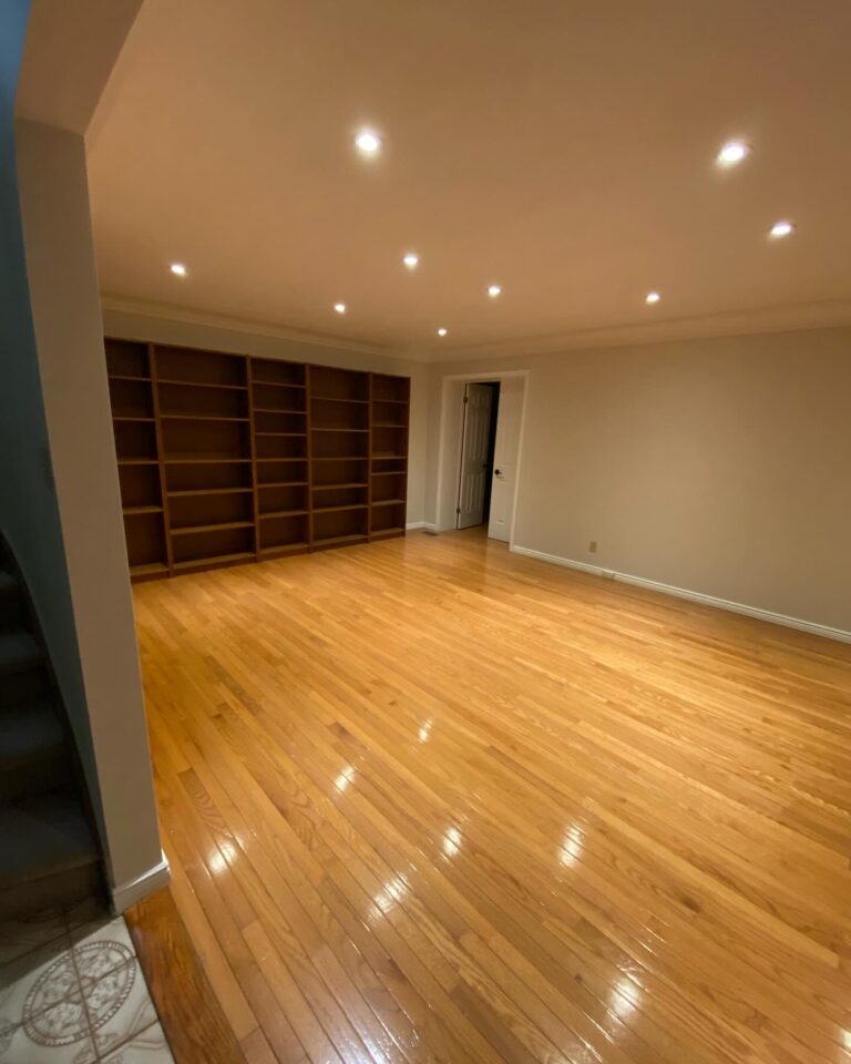 Before and after of basement wall painting in Ottawa